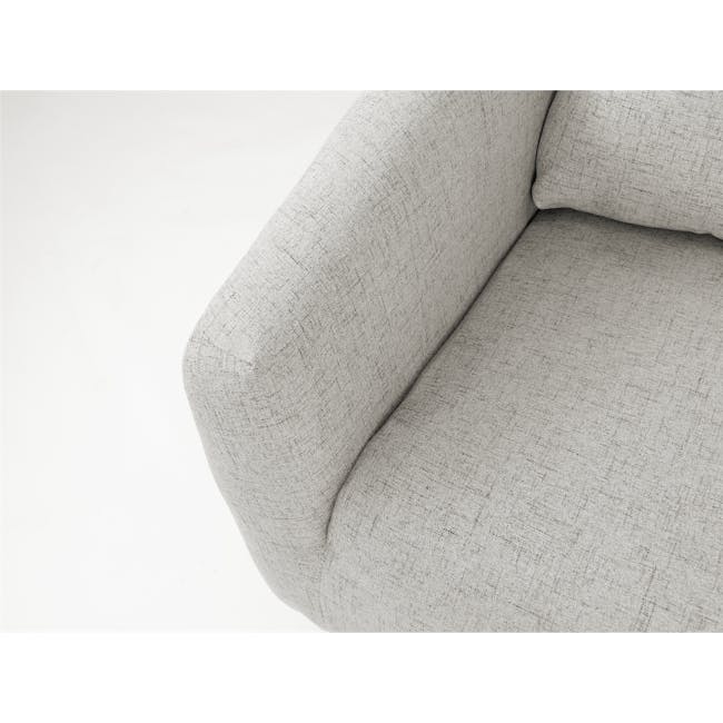 Hana 2 Seater Sofa - Sand - 6 - Light gray fabric sofa, textured upholstery, modern design, cozy seating, comfortable