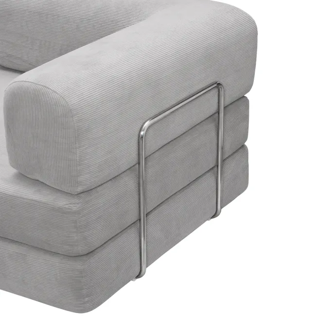 Eddie 3 Seater Sofa - Light Grey - 16