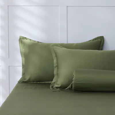 Robinsons TENCEL™ Lyocell Heritage Collection Fitted Sheet Set - Forest Moss (4 Sizes)