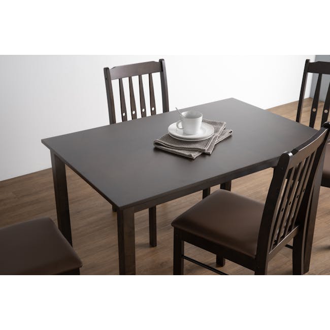 Callum Dining Table 1.1m with 4 Callum Chairs - Chestnut - 2