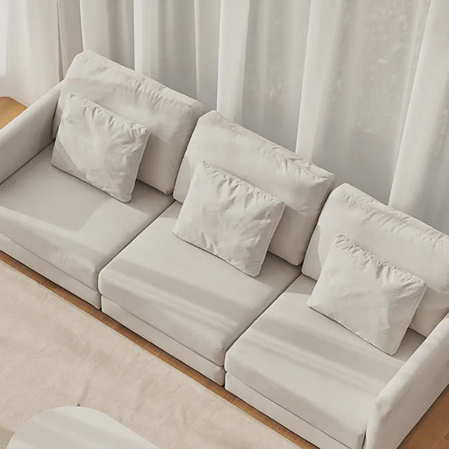 Mara Modular Armless Sofa Bed - Ivory (Aquatex Fabric) - 38
