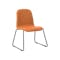 Ava Dining Chair - Matt Black, Tangerine - 3