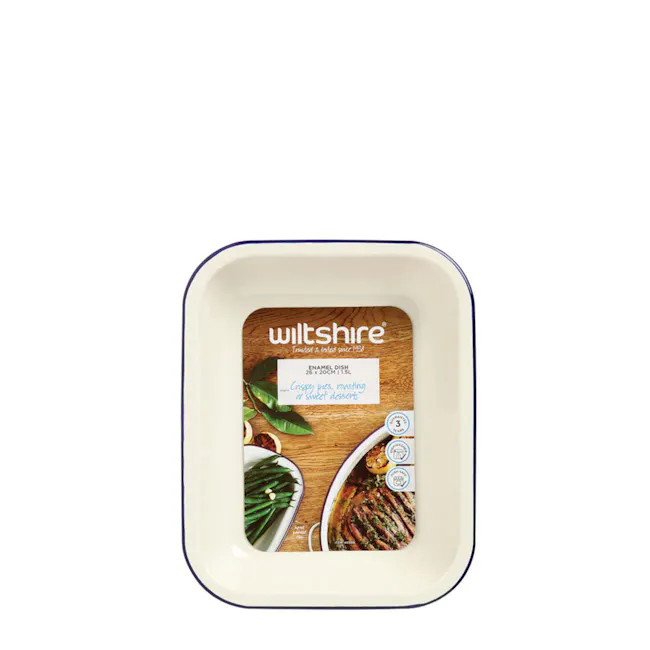 Wiltshire Enamel Oblong Baking Dish (2 Sizes) - 3 - wiltshire, trusted & local since 1938, enamel dish, 26 x 20cm, 5L