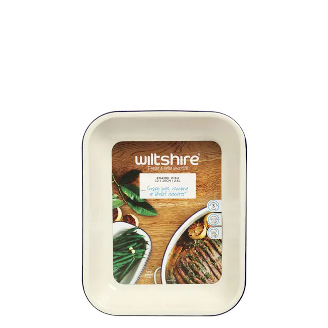 Wiltshire Enamel Oblong Baking Dish (2 Sizes) - 4 - wiltshire, trusted since 1938, enamel dish, crispy pies, roasting or