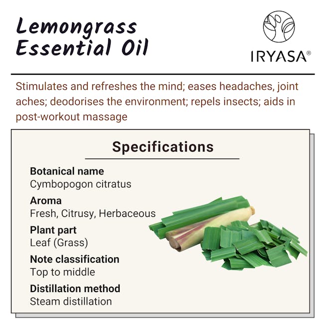 Iryasa Organic Lemongrass Essential Oil - 6