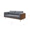 Bentley 3 Seater Sofa - Jet Black (Faux Leather) - 6
