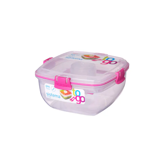 Sistema Salad to Go 1.1L - Pink - 1