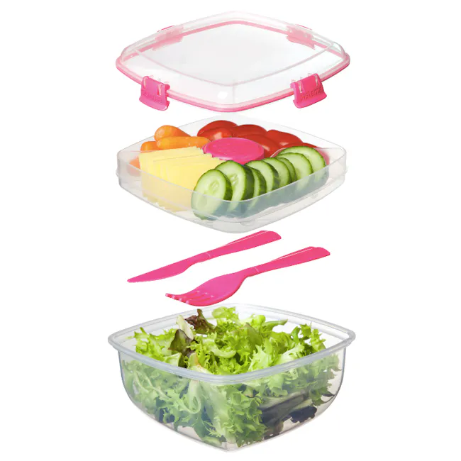 Sistema Salad to Go 1.1L - Pink - 5