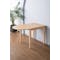 Taurine Extendable Dining Table 0.75m-1.15m in Natural with 2 Harold Dining Chairs in White - 3