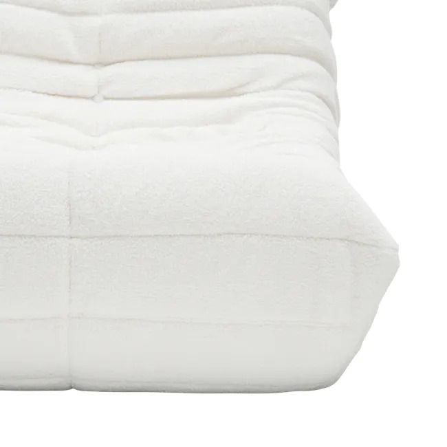 Hayward 3 Seater Low Sofa - White Boucle (Fabric) - 4