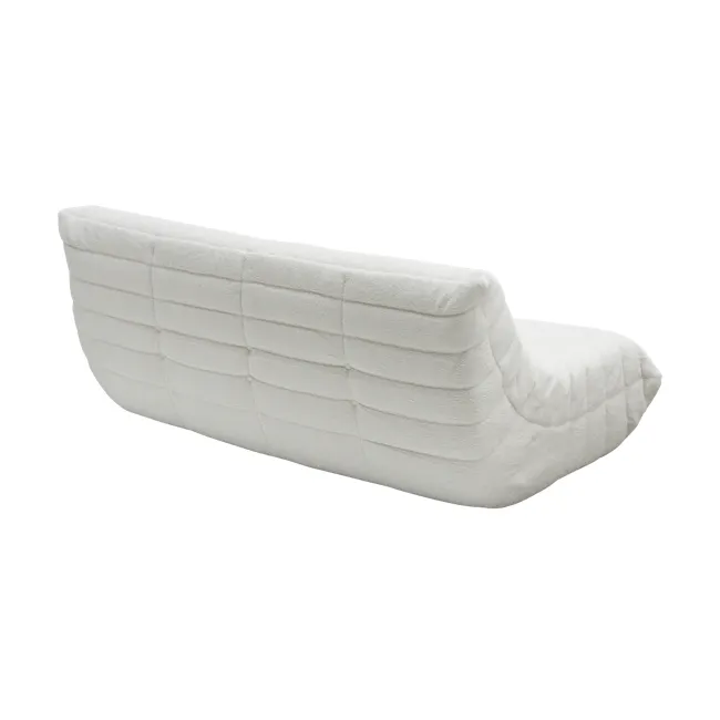 Hayward 3 Seater Low Sofa - White Boucle (Fabric) - 6