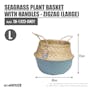 ecoHOUZE Seagrass Plant Basket With Handles - Grey (2 Sizes) - 5