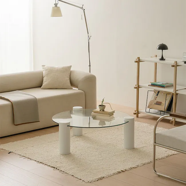 Robe Round Coffee Table - White - 3