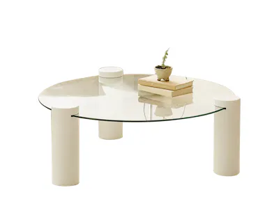 Robe Round Coffee Table - White