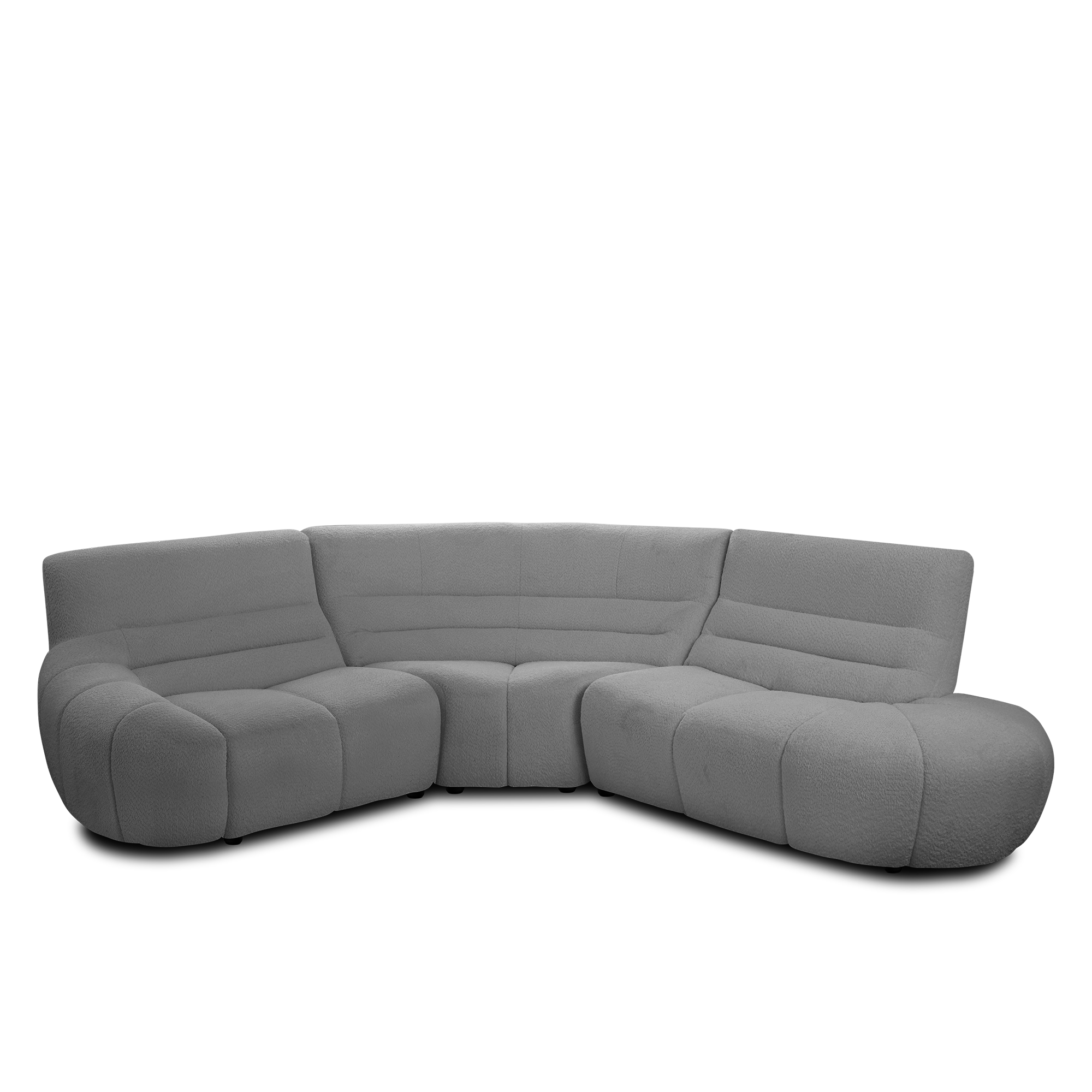 Tara 3 Seater Corner Extended Sofa - Dark Grey