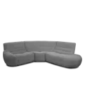 Tara 3 Seater Corner Extended Sofa - Dark Grey