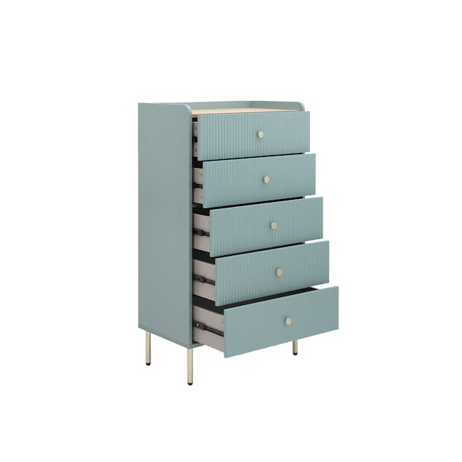 Soula 5 Drawer Chest 0.7m - Green - 2
