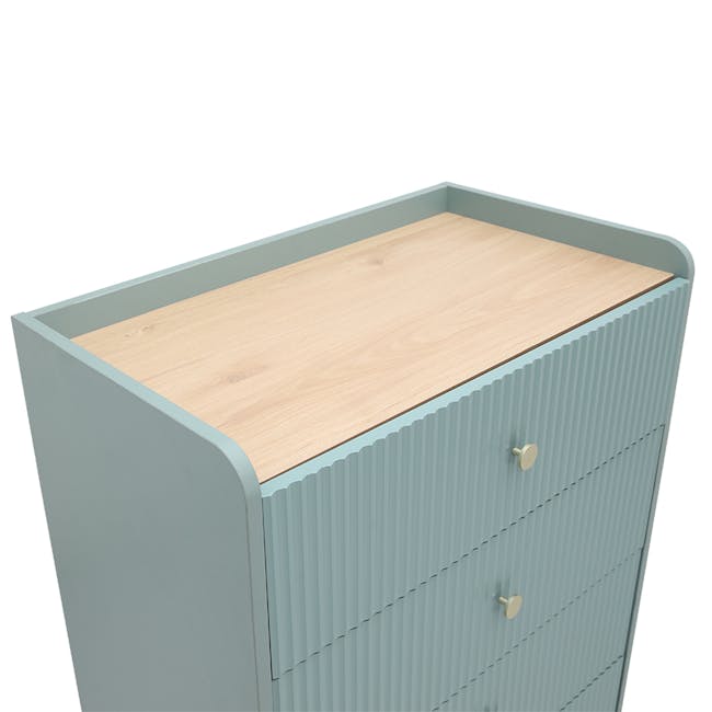 Soula 5 Drawer Chest 0.7m - Green - 7