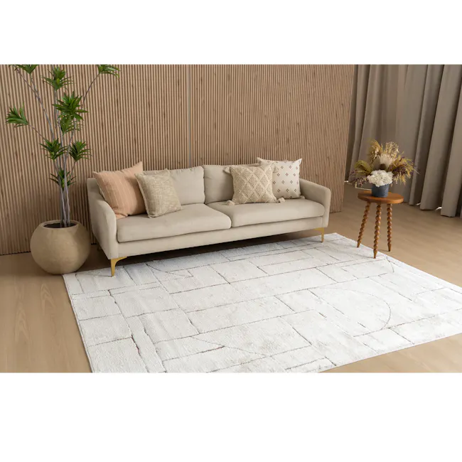 Adler Low Pile Geometric Rug - Walnut (3 Sizes) - 6