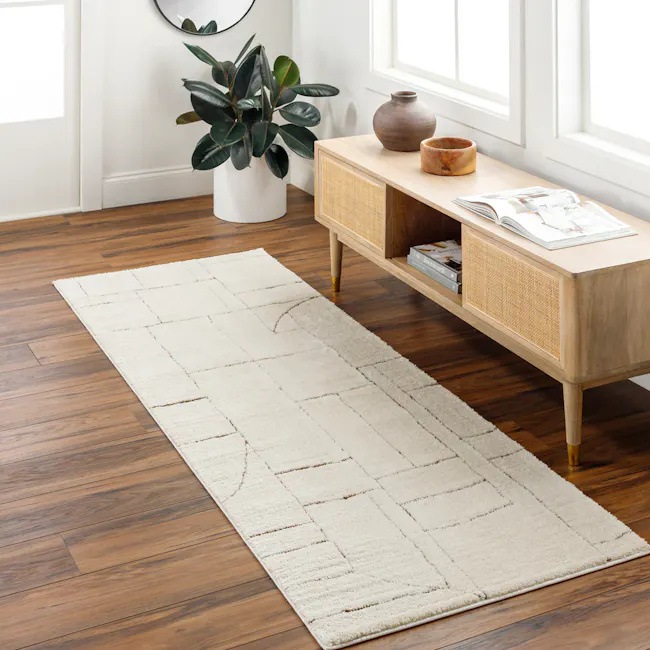 Adler Low Pile Geometric Rug - Walnut (3 Sizes) - 7