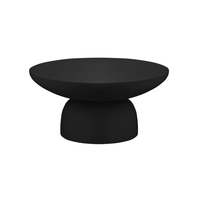 Veronica Concrete Round Coffee Table - Black - 0