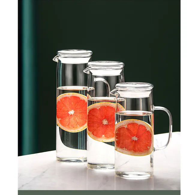 Noir Water Jug Pitcher with Glass Cover - 1.2L - 3