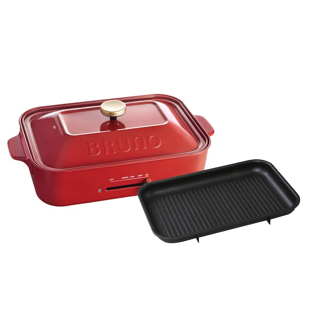 BRUNO Exclusive Bundles - Red Compact Hotplate + Attachments (4 Options) - 3