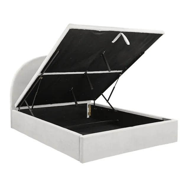 Aspen Queen Storage Bed - Ice Grey - 5 - modern furniture, contemporary design, minimalist decor, sleek black shade, open