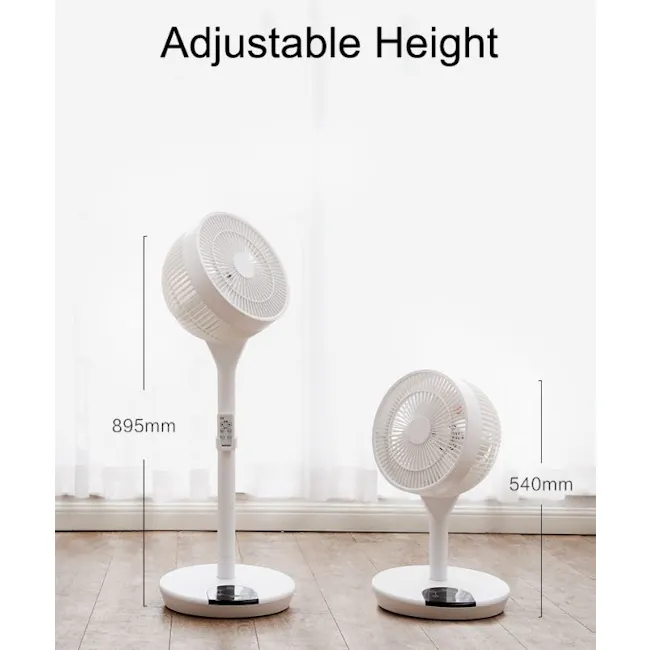 IRIS Ohyama Stand Fan LFD22T - 5 - White adjustable height fans, sleek design, ergonomic stand, 895mm height, 540mm height