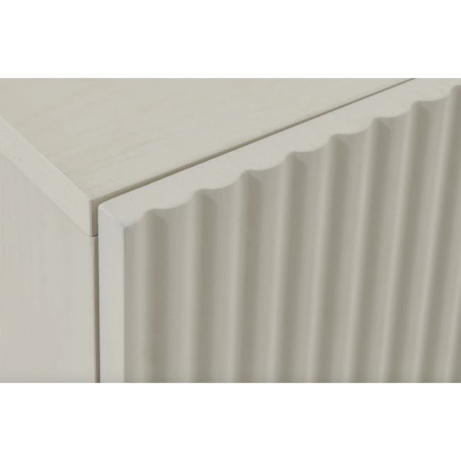 Heidi Cabinet 1.2m - White - 7 - White, textured, corrugated, vertical, ridged, panel, cabinet, wall, molding, natural wood