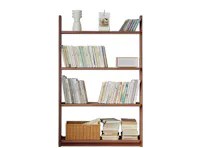 Hibana Leaning Display Bookshelf 0.8m - Walnut