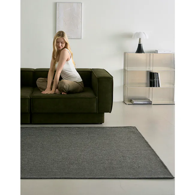 Harris Woven Rug (2 Sizes) - Dark Grey - 11