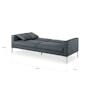 Leslie Sofa Bed - Slate Grey (Faux Leather) - 8