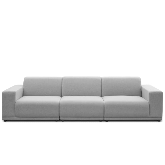 Milan 4 Seater Sofa with Ottoman - Slate (Fabric) - 2