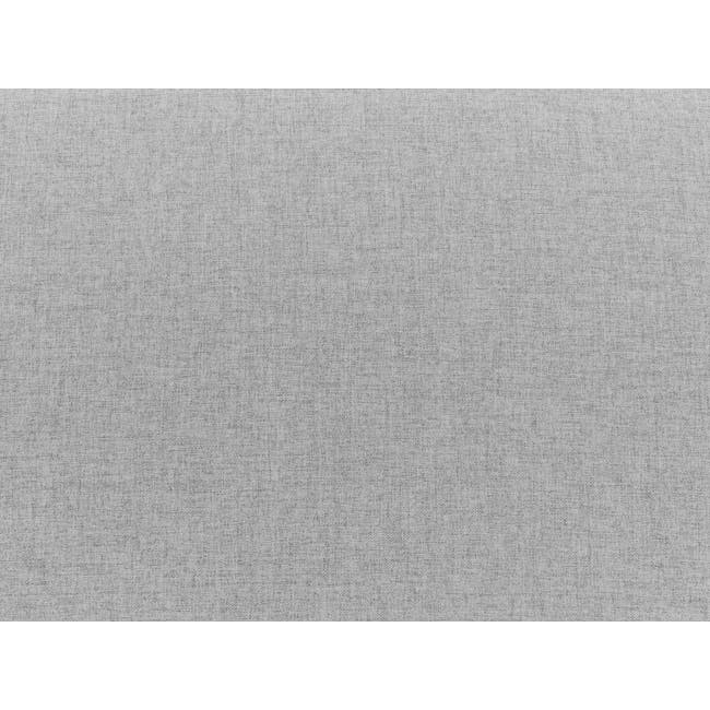 Milan 4 Seater Sofa with Ottoman - Slate (Fabric) - 8 - Fine, textured fabric with intricate patterns, Gray, woven material