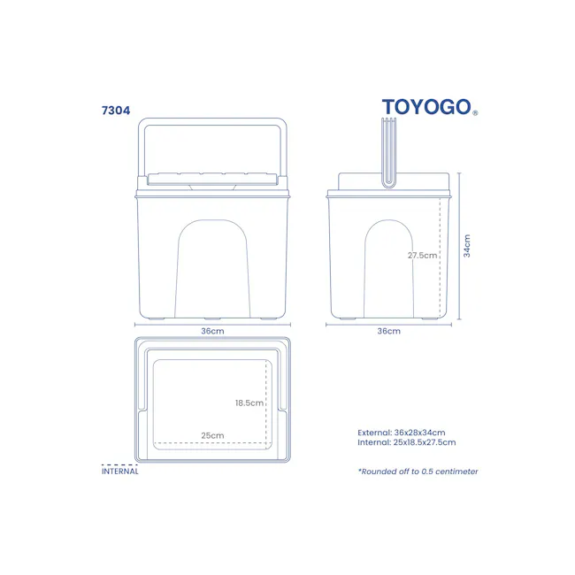 TOYOGO Chillmate Rectangle Ice Box 14L - Red - 2
