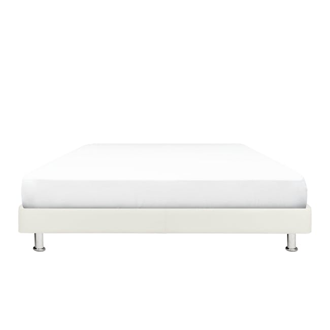 ESSENTIALS King Divan Bed - White (Faux Leather) - 0