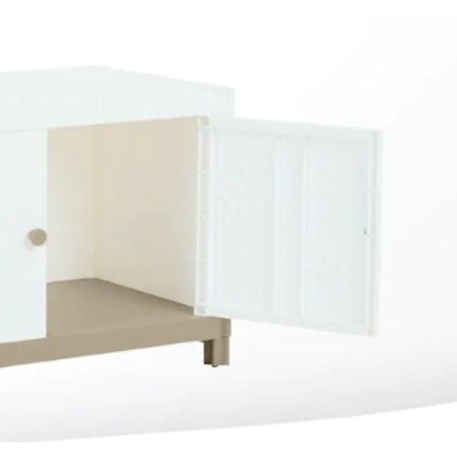Flo 2-Door Low Storage Cabinet - Snow - 2