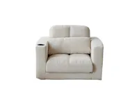 Holmes 1 Seater Sofa Bed - Ivory (Eco Clean Fabric)
