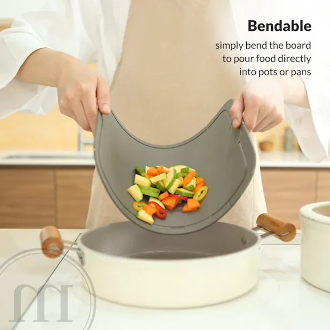 SalleMa Premium TPU Cutting Board Set (Peach Macaron) - 12