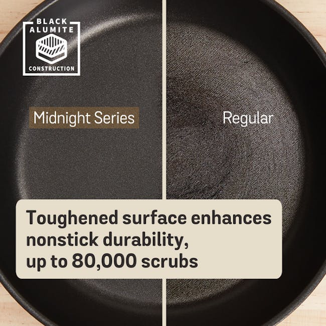 Meyer Midnight Nonstick Hard Anodized Nonstick 26cm Open Chef's Pan with Helping Handle - 4