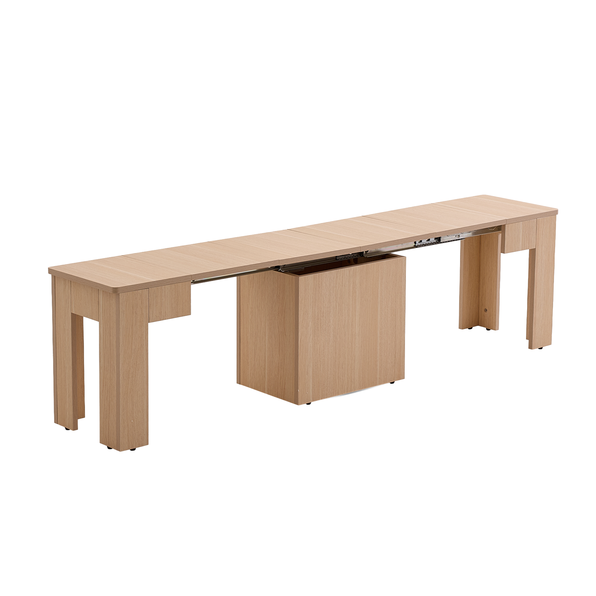 Flexi-Table Extendable Dining Bench 0.5m-1.8m - Natural