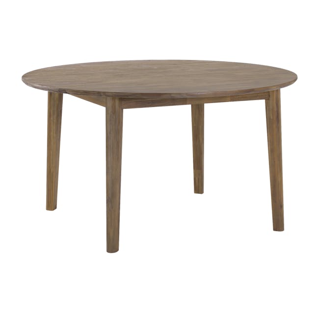 Tilda Round Dining Table 1.4m with 4 Anneli Dining Armchairs in Dark Green and Grey - 5