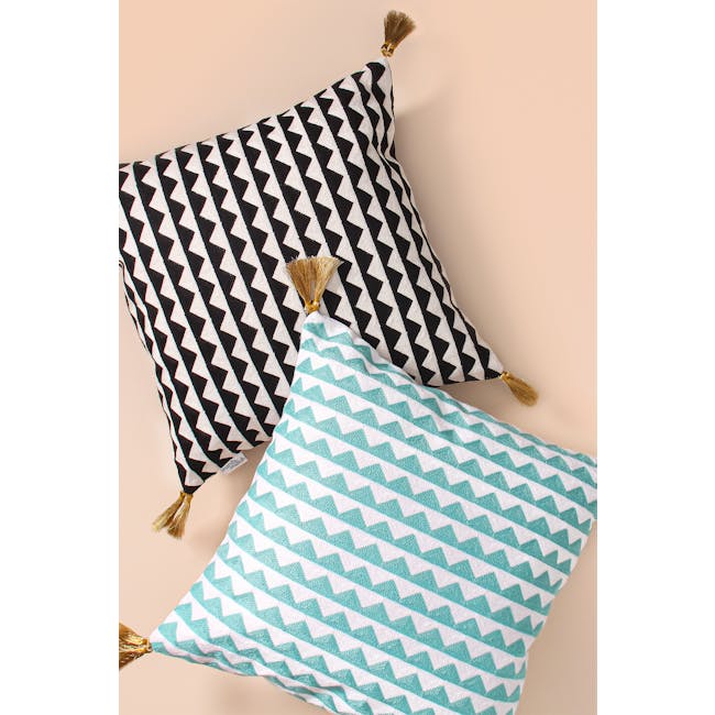 Montmartre Throw Cushion - Turquoise - 2