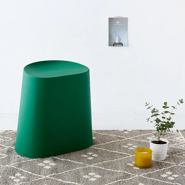Poly Stackable Stool / Side Table - Kelly Green - 9