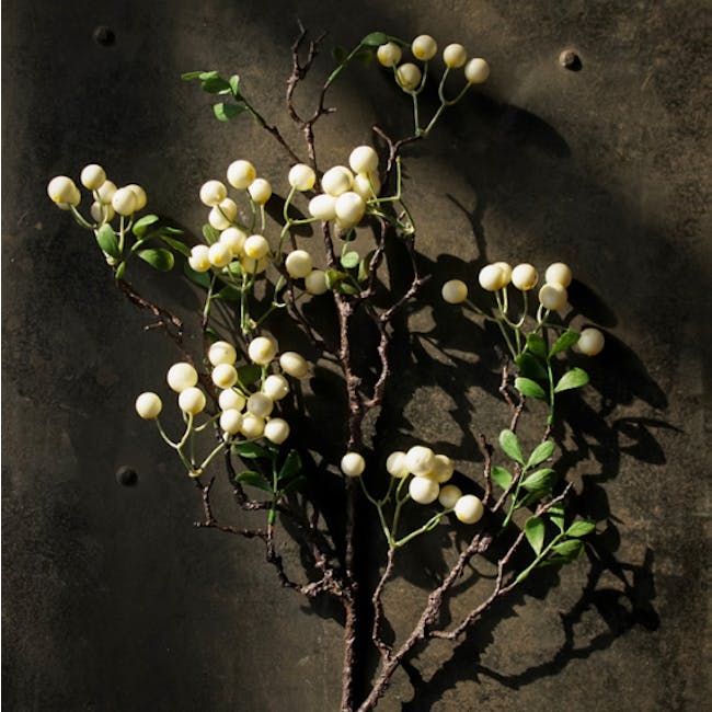 Faux Berry Plant - White - 4