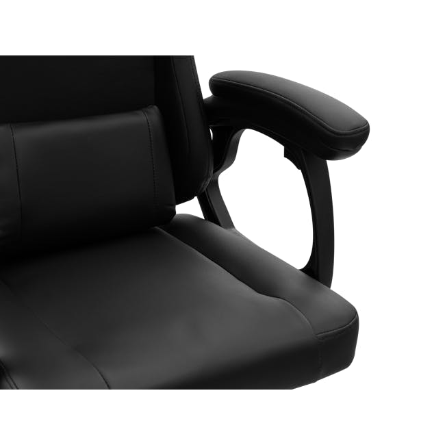 Zeus Gaming Chair - Black (Faux Leather) - 7