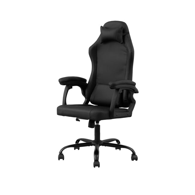 Zeus Gaming Chair - Black (Faux Leather) - 2