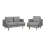 Soma 2 Seater Sofa with Soma Armchair - Grey (Scratch Resistant) - 0