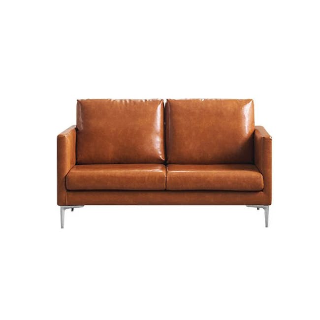 Leca 2 Seater Sofa - Camel (Faux Leather) - 1